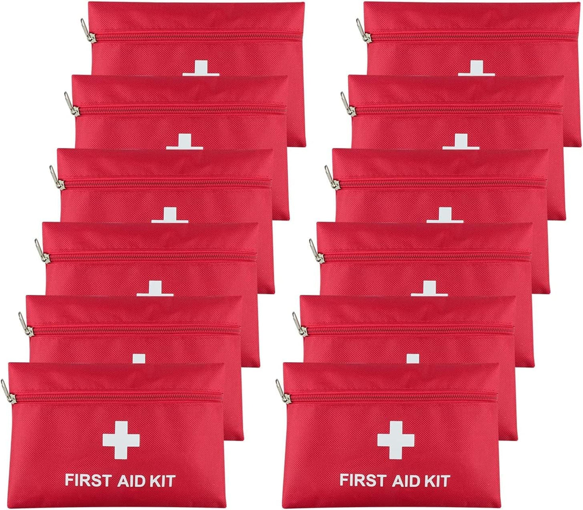 AOUTACC 12 Pack First Aid Kit Empty Bag, Travel Empty First Aid Kit Pouch for Emergency at Home, Office, Car, Outdoors, Boat, Camping, Hiking(Bag Only)