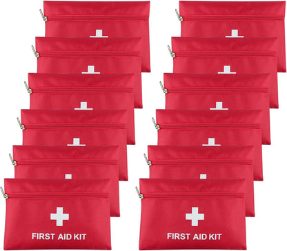 AOUTACC 12 Pack First Aid Kit Empty Bag, Travel Empty First Aid Kit Pouch for Emergency at Home, Office, Car, Outdoors, Boat, Camping, Hiking(Bag Only)