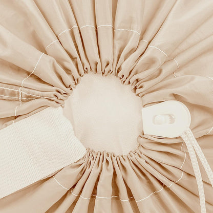 HOMEST XL Nylon Laundry Bag with Strap, Large Dirty Garments Organizer, Easy Fit a Hamper or Clothing Basket, Can Carry Up to 4 Loads of Clothes, Beige