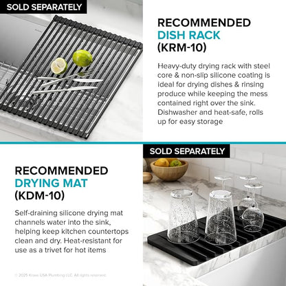 KRAUS Standart PRO 28-inch 16 Gauge Undermount Single Bowl Stainless Steel - Image 15