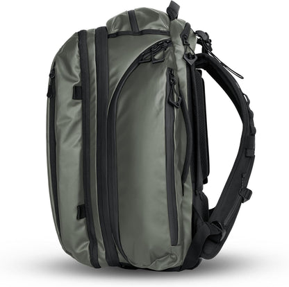 WANDRD TRANSIT Travel Backpack (35L): Expandable Carry-On Travel Backpack – Weather-Resistant, Laptop Compartment, Dual Side Access & Camera Cube Compatible Adventure Bag