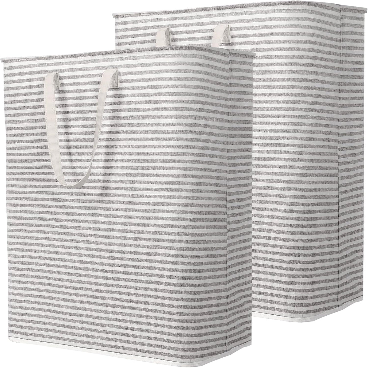 Lifewit 2 Pack Laundry Hamper Large Collapsible Laundry Baskets, Freestanding Waterproof Clothes Hamper with Easy Carry Handles in Laundry Room Bedroom Bathroom College Dorm for Adults, Grey, 2 x 125L
