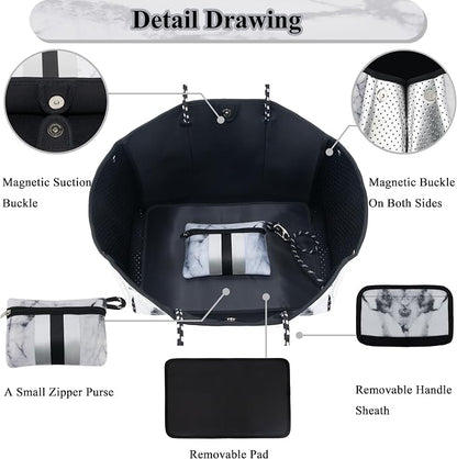 QOGiR Neoprene Multipurpose Beach Bag Tote - Image 3