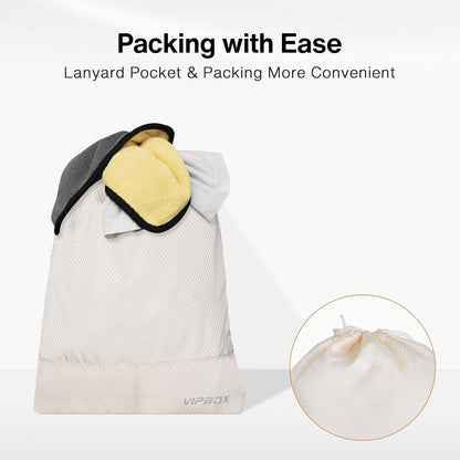 5 Set Packing Cubes Travel for Luggage Durable Suitcases Organizer Bags Lightweight Airplane Travel Vacation Essentials Accessories for Carry on (Cream)