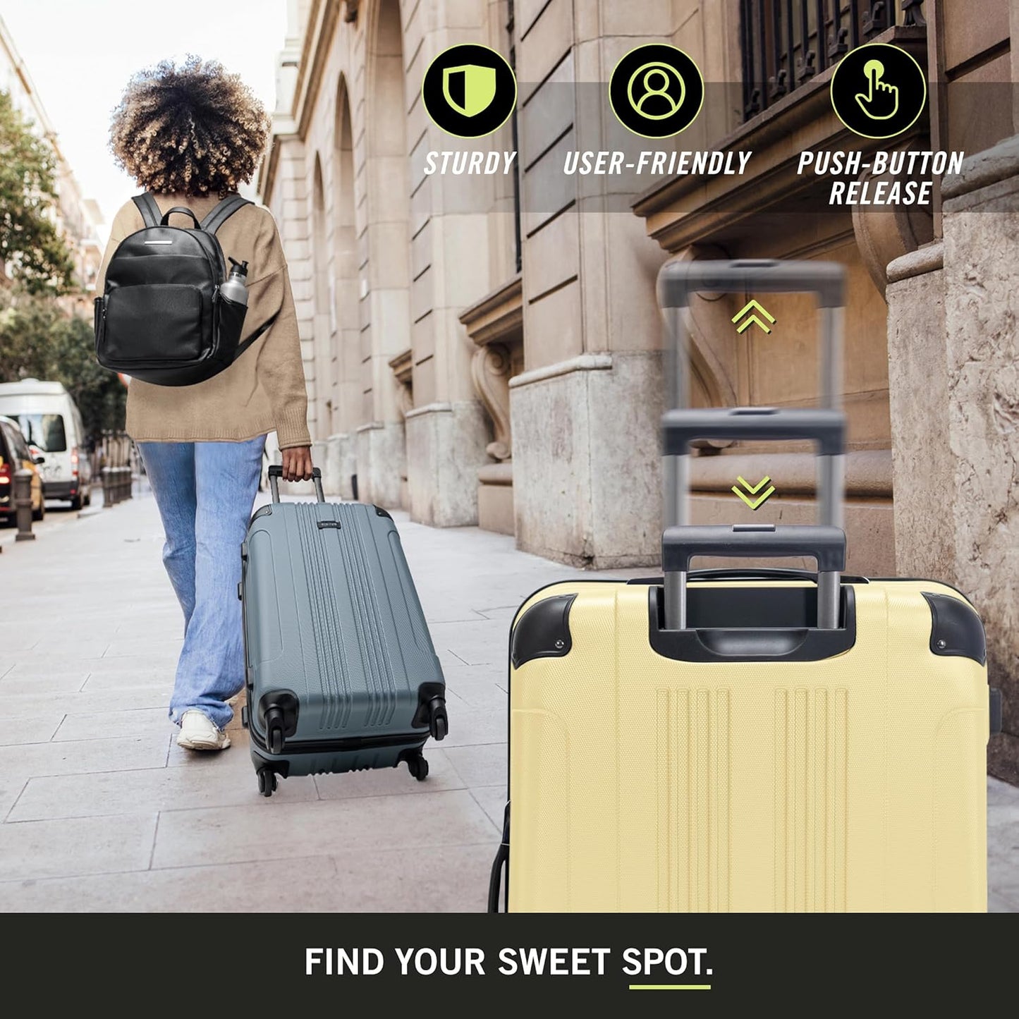 Kenneth Cole REACTION Out of Bounds, Pale Banana, 20-Inch Carry On