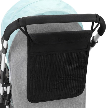 Accmor Universal Stroller Organizer, Mesh Bag Fits for Uppababy, Nuna, Britax, Doona Strollers, Non-Slip Adjustable Stroller Mesh Cargo Net Storage Caddy Accessories