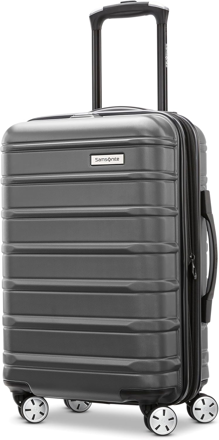 Samsonite Omni 2 Hardside Expandable Luggage with Spinner Wheels, 16X14X9 CARRY-ON SPINNER, SOLID CHARCOAL