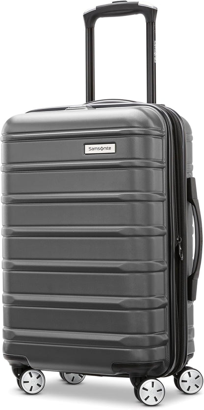 Samsonite Omni 2 Hardside Expandable Luggage with Spinner Wheels, 16X14X9 CARRY-ON SPINNER, SOLID CHARCOAL