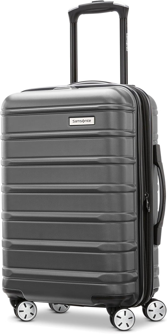 Samsonite Omni 2 Hardside Expandable Luggage with Spinner Wheels, 16X14X9 CARRY-ON SPINNER, SOLID CHARCOAL