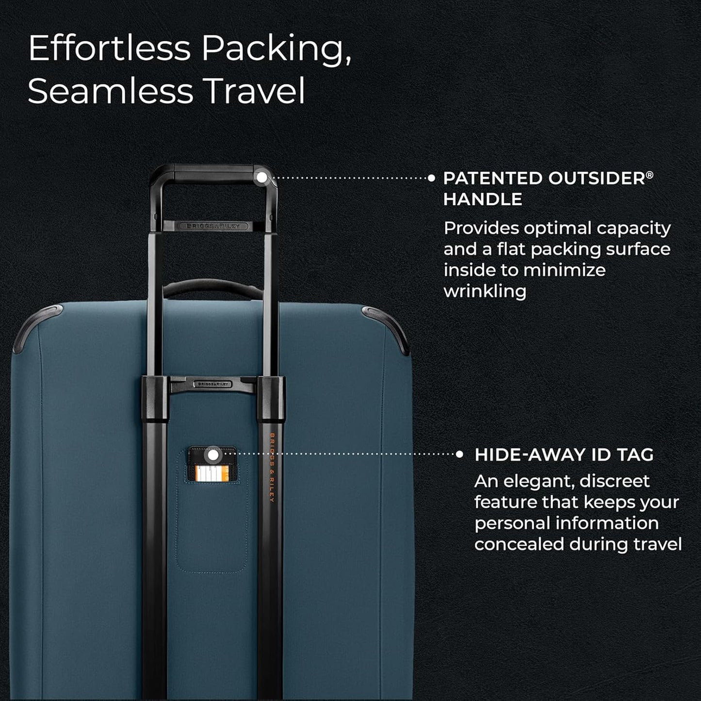 Briggs & Riley 29" Large Expandable Spinner - Checked Luggage for Travel, Suitcases with Wheels, Softside Rolling Bag for Men & Women - ZDX Collection, Ocean