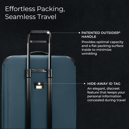 Briggs & Riley 29" Large Expandable Spinner - Checked Luggage for Travel, Suitcases with Wheels, Softside Rolling Bag for Men & Women - ZDX Collection, Ocean