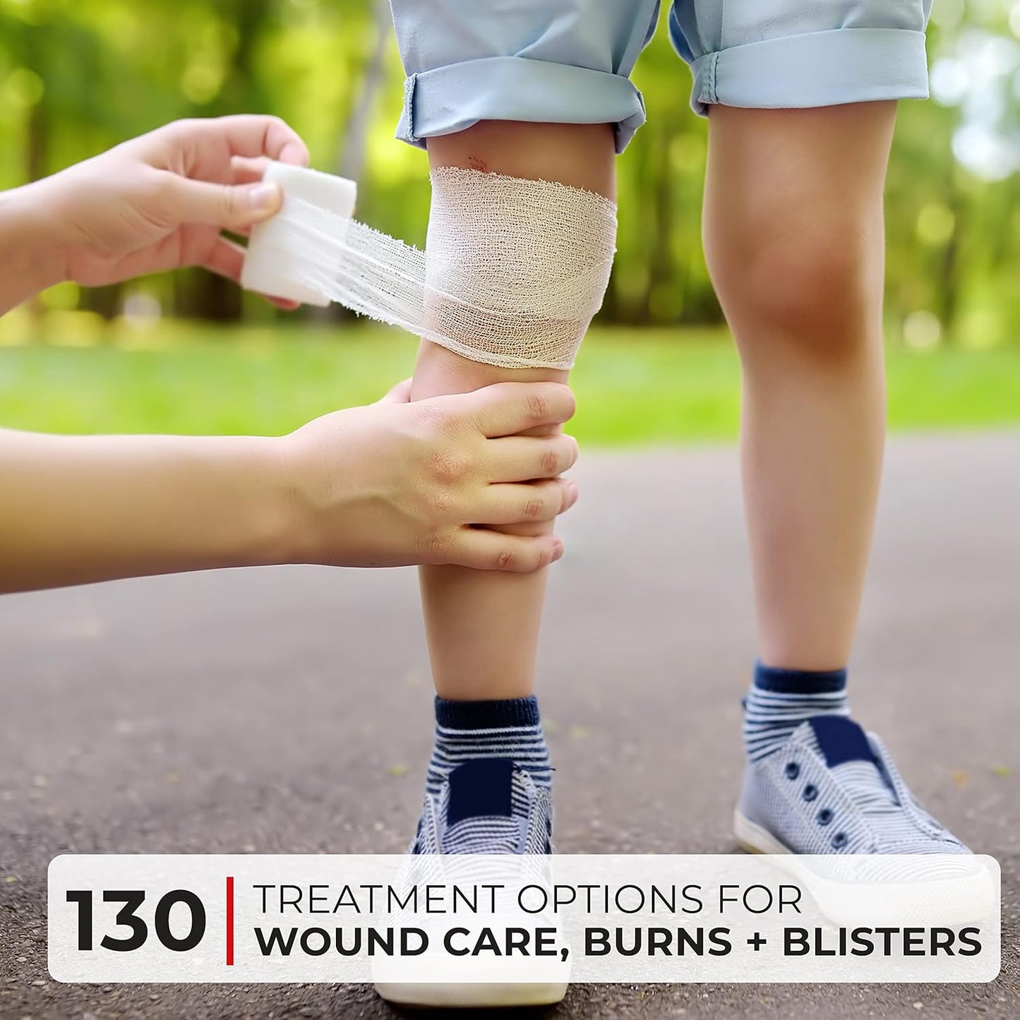 Thrive Home Essentials First Aid Kit (291 Pieces) - First Aid Bag with Multi-Sized Bandage, Gauze, Wipes, Scissors, Gloves, Tape, Ice Pack and More