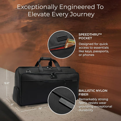 Briggs & Riley Travel Duffel Bag - Weekender & Overnight Luggage for Women & Men, Softside Bag