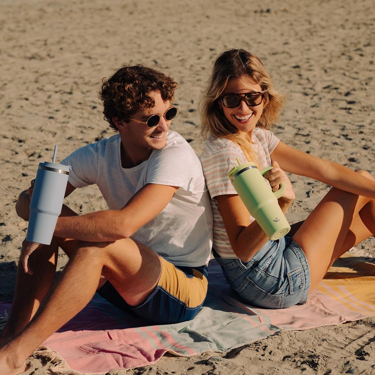 40 oz Tumbler with Handle and 2 Straws,2 in 1 Lid Insulated Water Bottle Stainless Steel Travel Coffee Mug,Dark Green