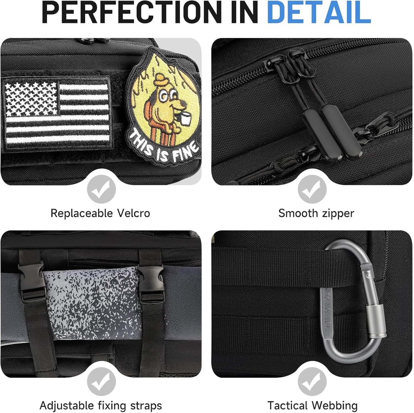 kcross 12L Mini Tactical Backpack for Men and Women, Tactical Backpack Small for Hiking, Small Tactical Bag