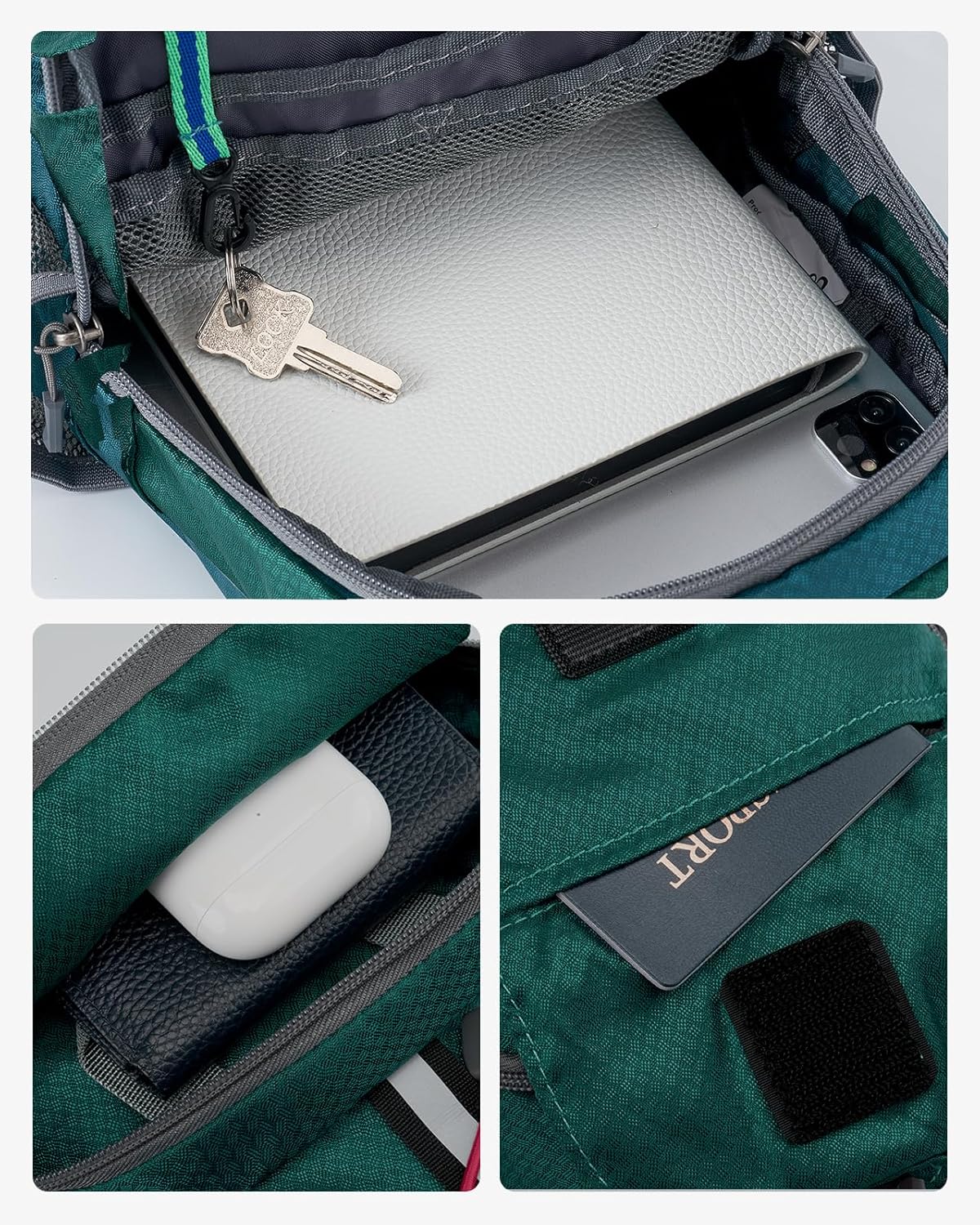 WATERFLY Packable Small Crossbody Sling Backpack Shoulder Chest Bag Daypack for Hiking Traveling