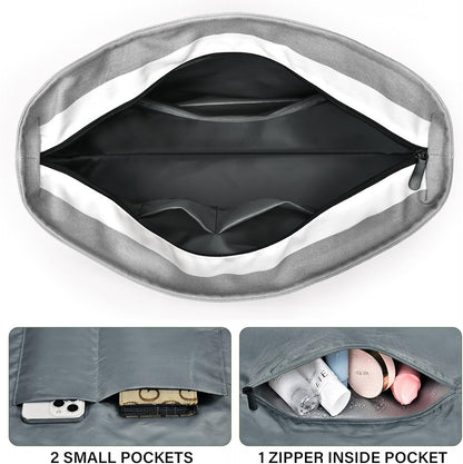 Becokan Beach Bag Initial Beach Tote with Makeup Bag for Travel Work Storage Personalized Birthday Gifts for Women Her