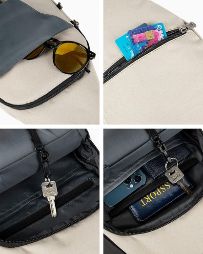 WATERFLY Small Crossbody Sling Backpack Anti Theft Backpack for Traveling Chest Shoulder Bag