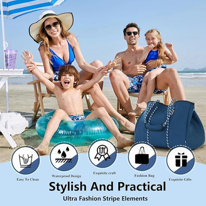 QOGiR Neoprene Multipurpose Beach Bag Tote - Image 2
