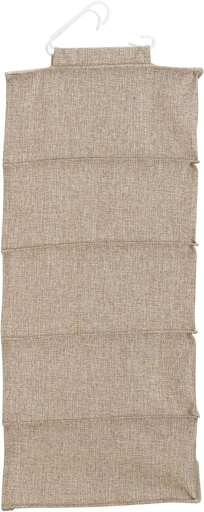 Household Essentials 10 Pocket Hanging Shoe Closet Organizer with Hooks