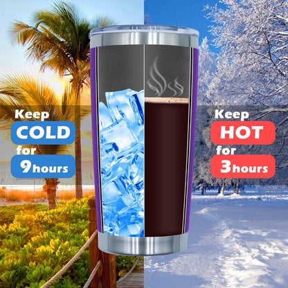20oz Tumbler Bulk Stainless Steel Tumblers with Lid Vacuum Insulated Double Wall Travel Coffee Mug Powder Coated Tumbler Cup for Hot and Cold Drinks(Purple, 12 pack)