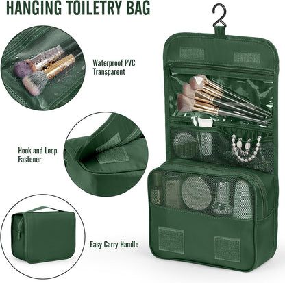 Veken 10 Set Packing Cubes for Travel Essential, Suitcase Organizer Bags in 4 Sizes, Carry-On Luggage Accessories with Large Laundry & Hanging Toiletry Bag, Must-Have for Airplane, Road Trip & Camping