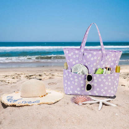 Waterproof Beach Tote Pool Bags for Women Ladies Extra Large Gym Tote Carry On Bag With Wet Compartment for Weekender Travel