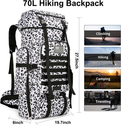 Hiking Backpack for Men 70L/100L Camping Backpack Military Rucksack Molle 3 Days Assault Pack for Climbing
