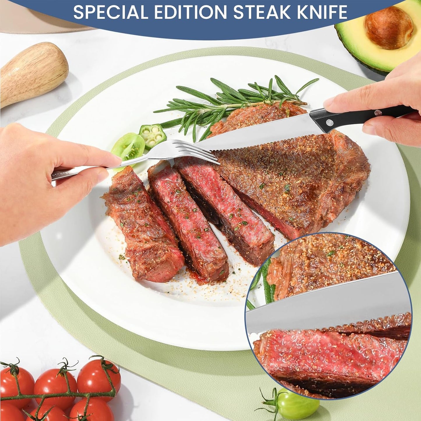 Travel Cutlery, Portable Cutlery Set | Portable Silverware Set, 18/8 Stainless Steel Lunch Reusable Travel Cutlery Set, Fork and Spoon/Knife Set for Camping | Full-size camping cutlery set.