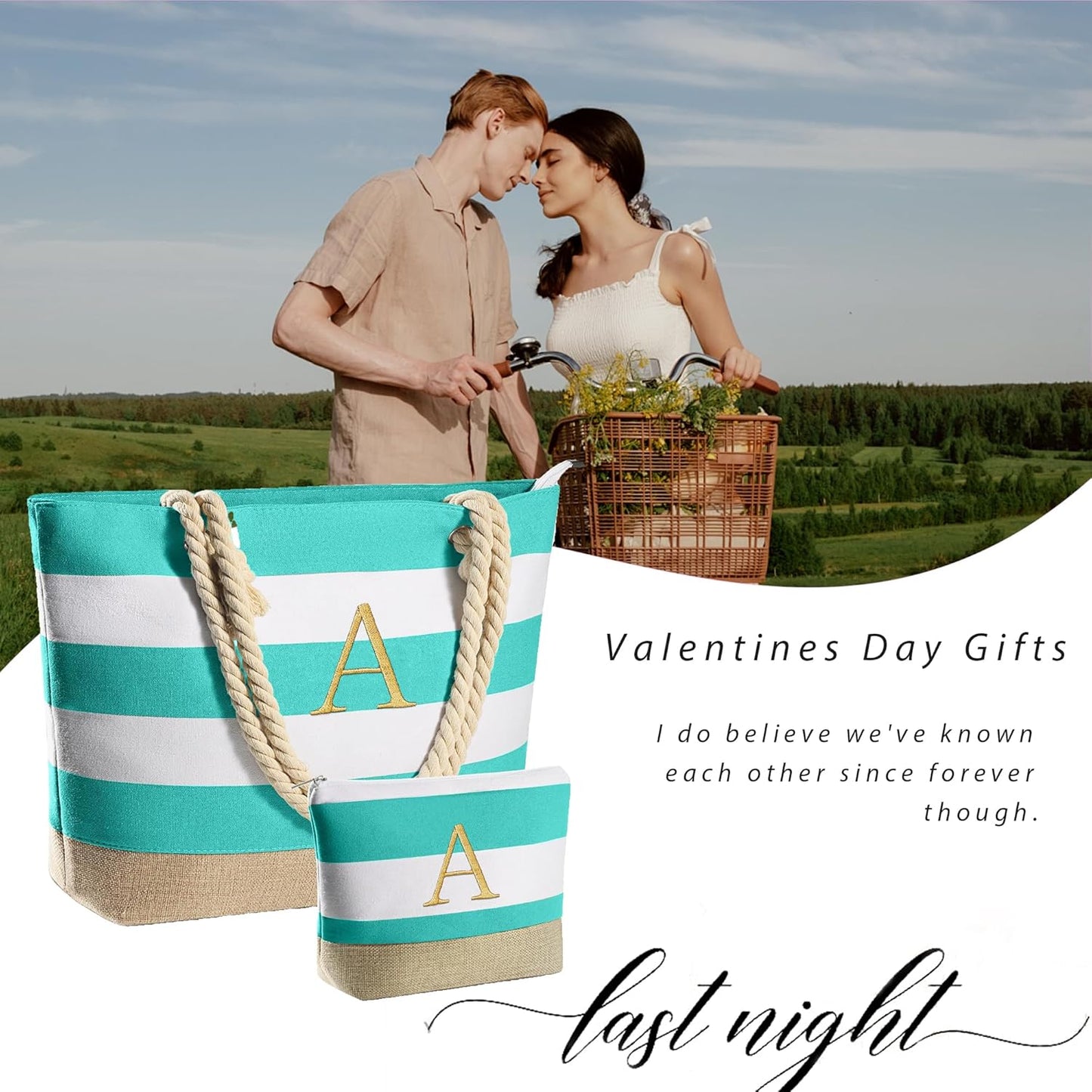 YOOLIFE Beach Bags for Women - Travel Canvas Beach Tote, Pool Waterproof Bag, Travel Essentials, Gifts for Women Birthday