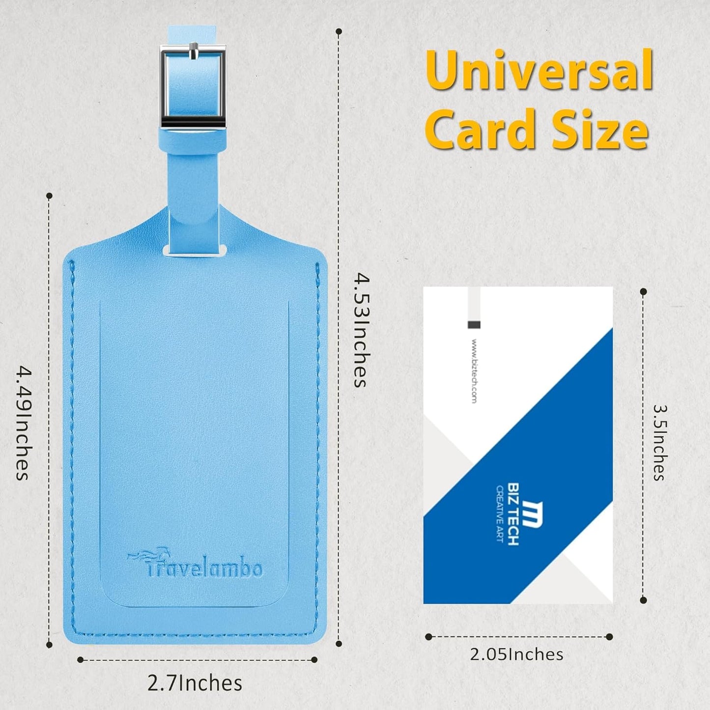 8 Pack Leather Luggage Travel Bag Tags by Travelambo