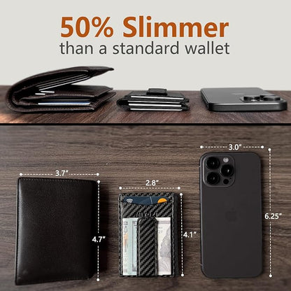Airtag Wallet for Men- with Money Clip Gift Boxed, Magnetic Closure Slim - Image 5