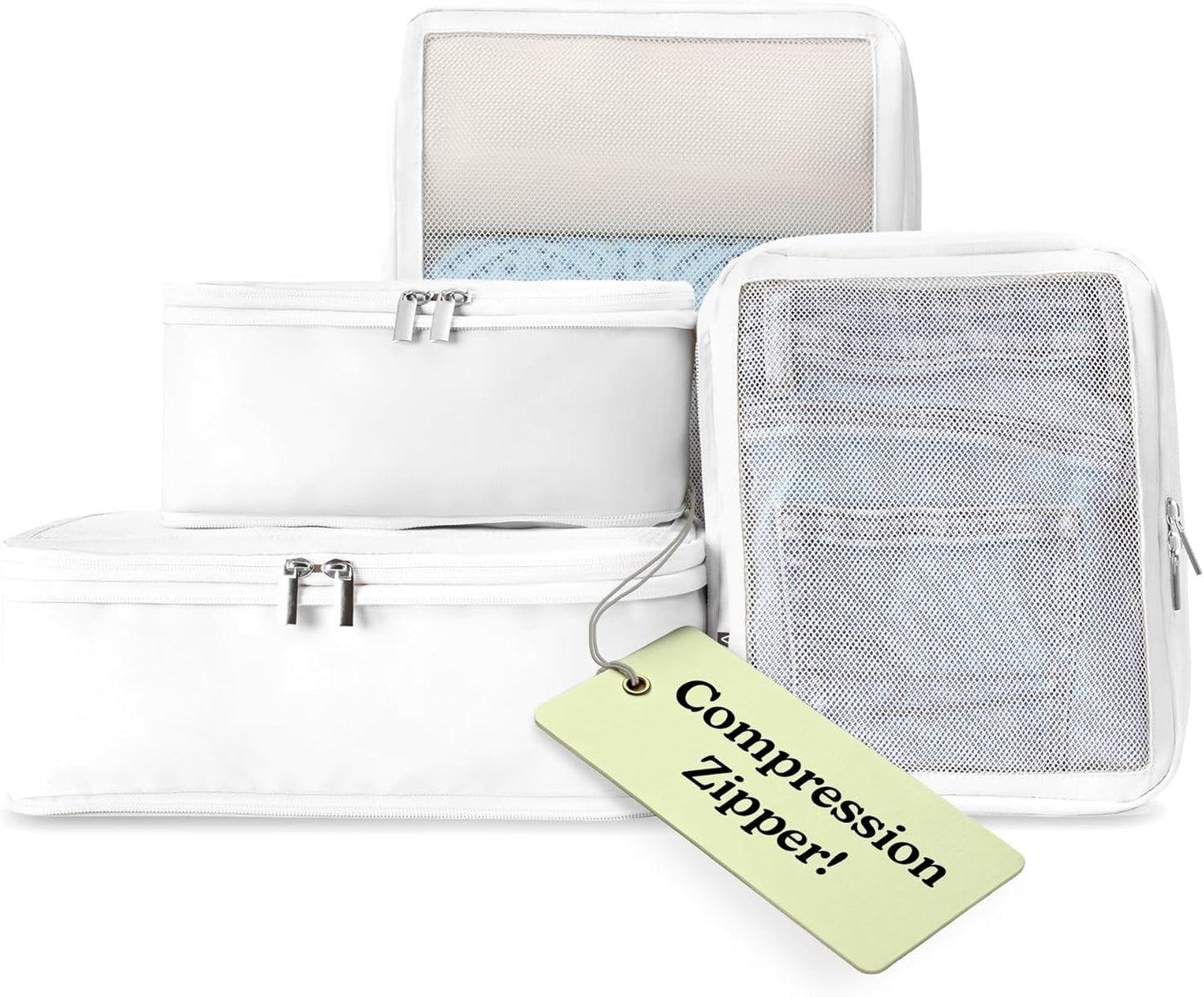 Vandel Space-Saving Compression Packing Cubes for Women, Men, Compressible Carry On Suit Case Organizer Luggage Packing Cubes for Travel Organizer Bags for Luggage and Backpacks, Suitcase Cube