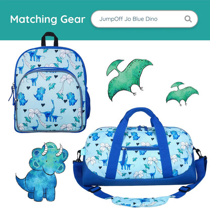 Wildkin JumpOff Jo Insulated Lunch Box – Durable, Reusable for Kids – Blue Dino