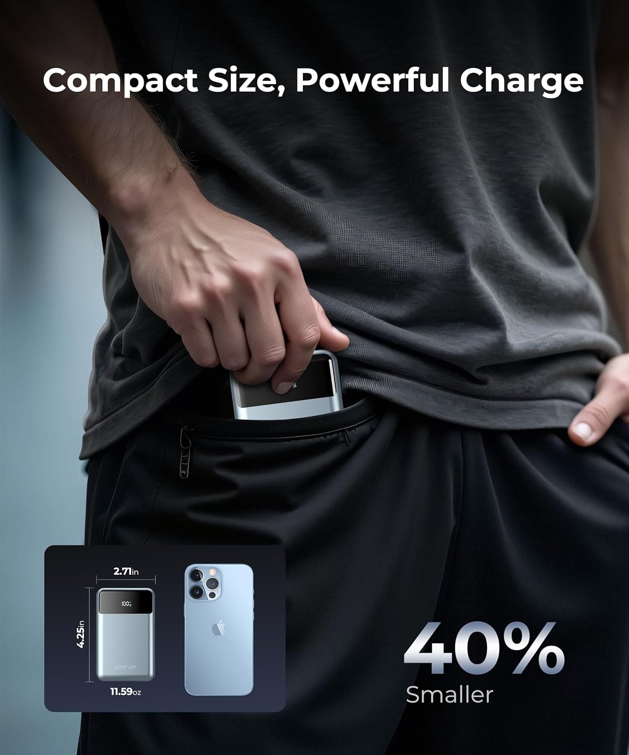 Portable-Charger-Power-Bank Travel Essentials Battery Pack USB C 30000mAh Built in Cable 22.5W Phone Fast Charging Powerbank Compatible with iPhone 16 15 14 13 12 11 iPad Samsung Google Xiaomi