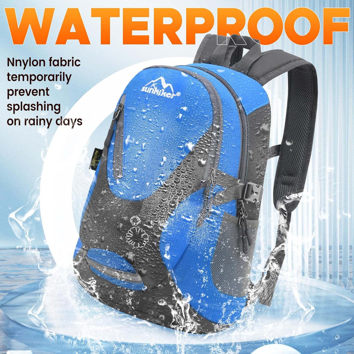 sunhiker Cycling Hiking Backpack Water Resistant Travel Backpack Lightweight SMALL Daypack M0714