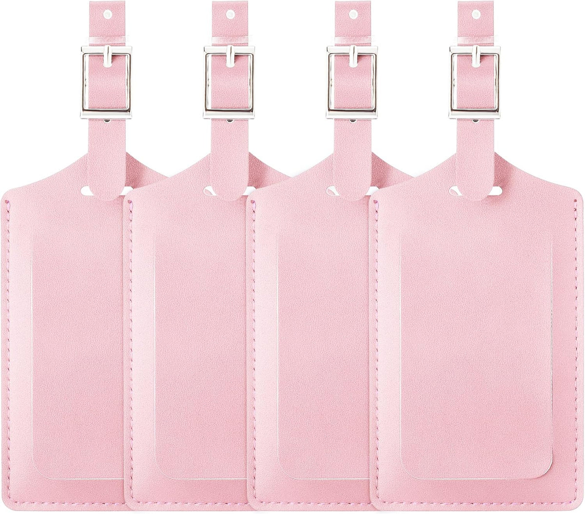 Travelambo Luggage Tags for Suitcases PU Leather Travel Tags Bag Tags Privacy Protection Travel Essentials