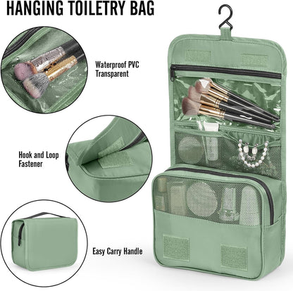 Veken 10 Set Packing Cubes for Travel Essential, Suitcase Organizer Bags in 4 Sizes, Carry-On Luggage Accessories with Large Laundry & Hanging Toiletry Bag, Must-Have for Airplane, Road Trip & Camping