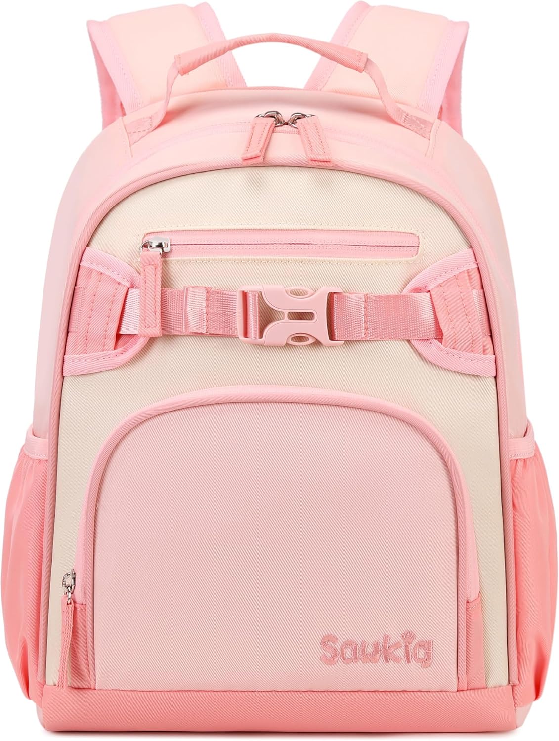 Cute Mini Toddler Backpacks for Girls 2-4 Little Kids Backpack preschool Bookbag (Pink and Cream)