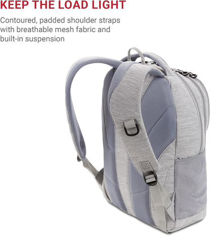 SwissGear Cecil 5505 Laptop Backpack, Light Grey, 18-Inch