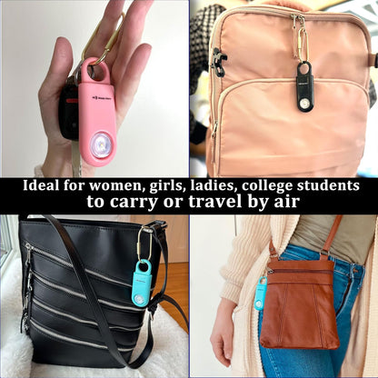 130dB Personal Safety Alarm Strobe Light. Loud Sound SOS Emergency Alerts with Carabiner. Self Defense Keychain Siren for Women, Elderly, Children, Night Runners, Hiking. Bear Alarm Deterrent. Aqua
