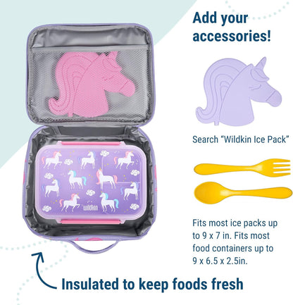 Wildkin Kids Insulated Lunch Box – Durable and Reusable for School & Travel - Rad Roller Skates