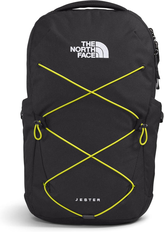 The North Face Jester Everyday Laptop Backpack, TNF Black Light Heather/Sulphur Spring Green, One Size