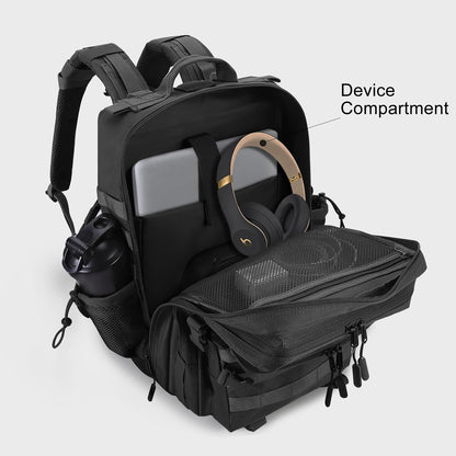 LHI Military Tactical Backpack for Men and Women 45L Army 3 Days Assault Pack Bag Large Rucksack with Shoe Compartment