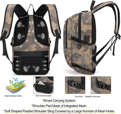 Tzowla Travel Laptop Backpack Water Resistant Anti-Theft Bag with USB Charging Port and Lock 15.6 Inch Computer Business Backpacks for Women Men Gift,Bookbag Casual Daypack