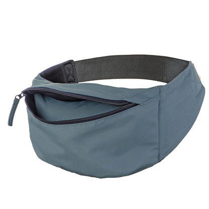 Baby Tula Lite Ripstop Nylon Compact Baby Carrier, Lightweight and Ergonomic Carrier for Travel w/Convenient Storage Hip Pouch, Multiple Carrying Positions for Babies 12lbs to 30lbs - Slate (Blue)