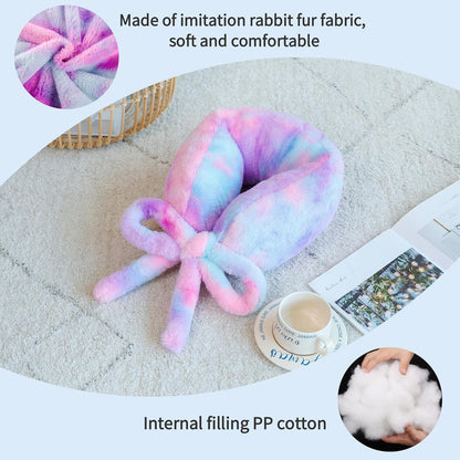 Travel Pillow Multifunctional Airplane Travel Neck Pillow Provides Neck and Lumbar Support During Travel Airplane Pillow Colorful Purple