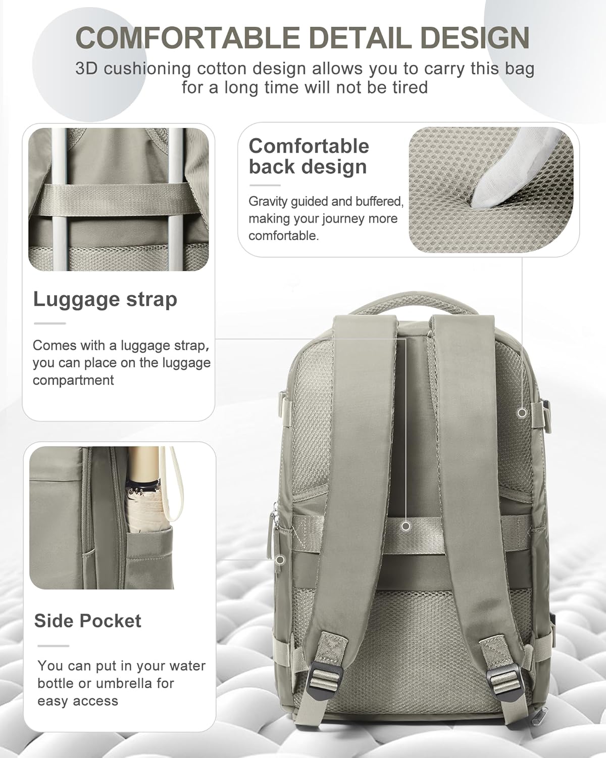 coowoz Travel Backpack Carry On for Women Man Gym Backpacks with Laptop Compartment Mochila de Viaje Teacher Personal Item Backpack Rucksack Airplane Accessories Must Haves Brown Small