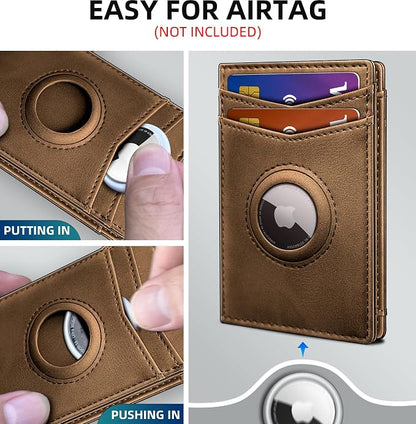 Airtag Wallet for Men- with Money Clip Gift Boxed, Magnetic Closure Slim - Image 3