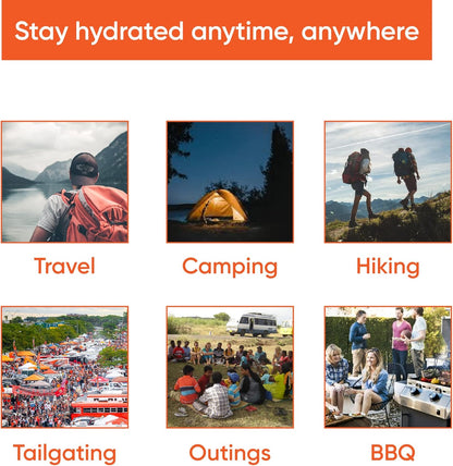 Collapsible Drinking Cup (Pack of 4) - Reusable Travel Mug - Silicone Drinking Glass for Hiking, Picnic, Camping & More - Small Portable cup for Outdoors - Folding Cups with Lids